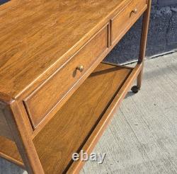 Mid-Century Modern Bar Cart Mount Airy Furniture Co, Facade Line, Two-Tier