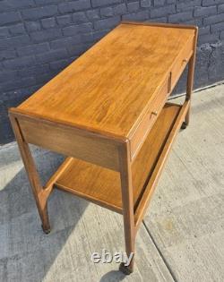 Mid-Century Modern Bar Cart Mount Airy Furniture Co, Facade Line, Two-Tier