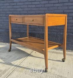 Mid-Century Modern Bar Cart Mount Airy Furniture Co, Facade Line, Two-Tier