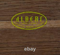 Mid Century Modern China Cabinet Hutch Albert Walnut Display Glass Drawers Doors