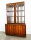 Mid Century Modern China Cabinet Hutch Cabinet Glass Display Compact Walnut Mcm