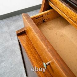 Mid Century Modern China Cabinet Hutch Walnut Kroehler Credenza Display Glass