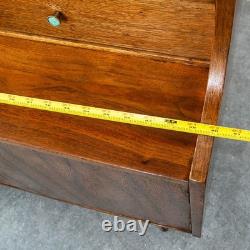 Mid Century Modern China Cabinet Hutch Walnut Kroehler Credenza Display Glass