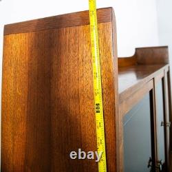 Mid Century Modern China Cabinet Hutch Walnut Kroehler Credenza Display Glass