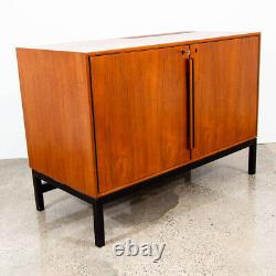 Mid Century Modern Compact Credenza Cabinet Refrigerator Storage Silkeborg Lock