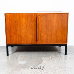 Mid Century Modern Compact Credenza Cabinet Refrigerator Storage Silkeborg Lock