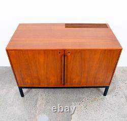 Mid Century Modern Compact Credenza Cabinet Refrigerator Storage Silkeborg Lock