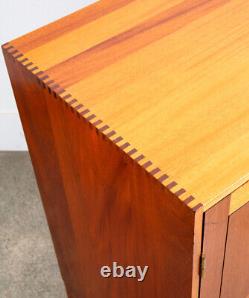 Mid Century Modern Compact Credenza Cabinet Solid Mahogany Soborg 16 Drawers Mcm