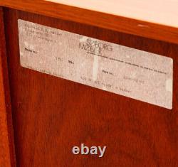 Mid Century Modern Compact Credenza Cabinet Solid Mahogany Soborg 16 Drawers Mcm