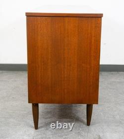 Mid Century Modern Credenza Dresser 6 Drawer Brass Walnut Vintage Mcm Restored