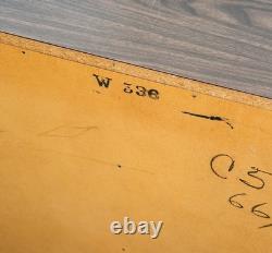 Mid Century Modern Credenza Dresser 6 Drawer Brass Walnut Vintage Mcm Restored