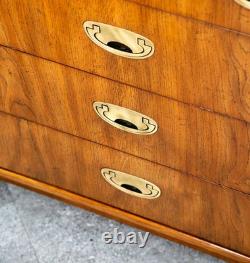 Mid Century Modern Credenza Dresser Drexel 5 Drawer Brass Handles Passage Mcm