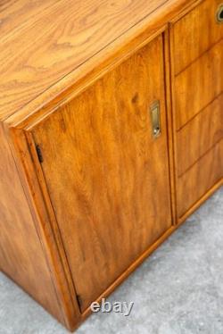 Mid Century Modern Credenza Dresser Drexel 5 Drawer Brass Handles Passage Mcm