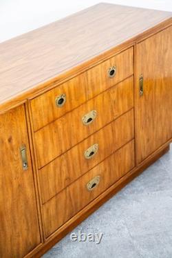 Mid Century Modern Credenza Dresser Drexel 5 Drawer Brass Handles Passage Mcm