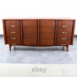 Mid Century Modern Credenza Dresser Mahogany American Martinsville 12 Drawers