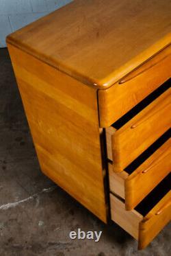 Mid Century Modern Dresser 8 Drawer Heywood Wakefield Solid Maple Blonde Mcm NM