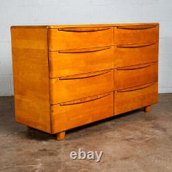 Mid Century Modern Dresser 8 Drawer Heywood Wakefield Solid Maple Blonde Mcm NM