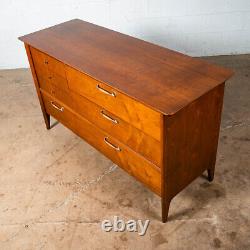 Mid Century Modern Dresser Credenza 6 Drawer Drexel Vintage Walnut Collection NM