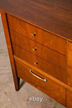 Mid Century Modern Dresser Credenza 6 Drawer Drexel Vintage Walnut Collection NM