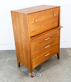 Mid Century Modern Dresser Secretary Highboy Profile Drexel John Van Koert Mcm