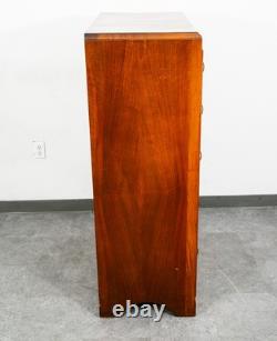 Mid Century Modern Highboy Dresser 5 Drawer Walnut Vintage Mcm Metal Burl Wood
