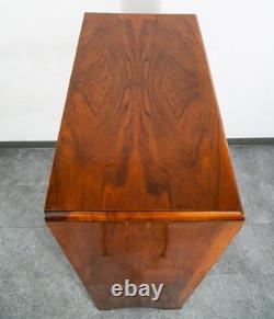 Mid Century Modern Highboy Dresser 5 Drawer Walnut Vintage Mcm Metal Burl Wood
