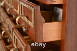 Mid-Century Modern Maple 60-Drawer Library Card Catalog Filing Cabinet