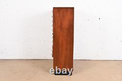 Mid-Century Modern Maple 60-Drawer Library Card Catalog Filing Cabinet