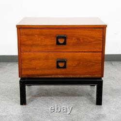 Mid Century Modern Nightstand End Side Table Dixie Drawer Vintage Walnut Danish