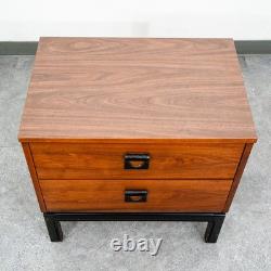 Mid Century Modern Nightstand End Side Table Dixie Drawer Vintage Walnut Danish
