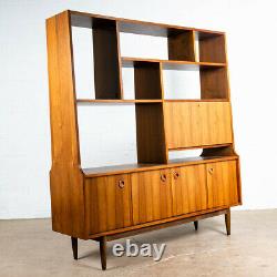 Mid Century Modern Room Divider Wall Unit Credenza Cabinet Walnut Vintage Danish