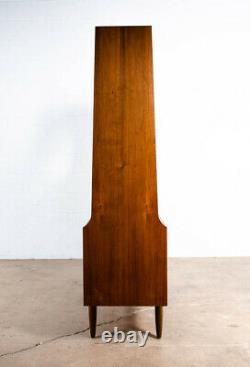 Mid Century Modern Room Divider Wall Unit Credenza Cabinet Walnut Vintage Danish