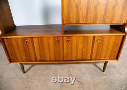 Mid Century Modern Room Divider Wall Unit Credenza Cabinet Walnut Vintage Danish