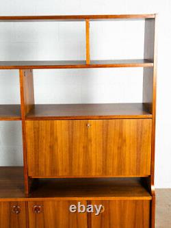 Mid Century Modern Room Divider Wall Unit Credenza Cabinet Walnut Vintage Danish