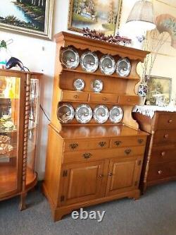 Mid Century Modern Solid Maple China Cabinet Hutch Pick Up Only