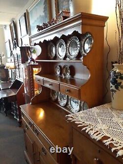 Mid Century Modern Solid Maple China Cabinet Hutch Pick Up Only