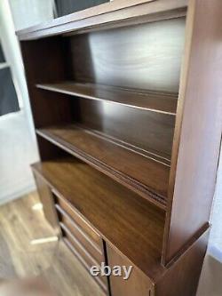 Mid Century Modern Walnut Bassett Credenza & Hutch