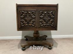 Mid Century Spanish Revival Petite Dry Bar Cabinet (1970s)