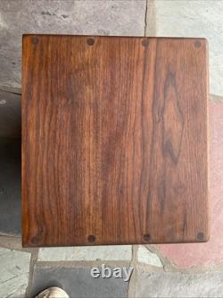 Mid-Century Vinyl Album Storage Cube Walnut