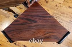 Mid-century Danish Rosewood Corner Cabinet withTambour Doors & Floating Shelf