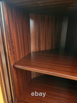 Mid-century Danish Rosewood Corner Cabinet withTambour Doors & Floating Shelf