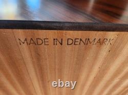 Mid-century Danish Rosewood Corner Cabinet withTambour Doors & Floating Shelf