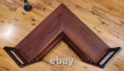 Mid-century Danish Rosewood Corner Cabinet withTambour Doors & Floating Shelf