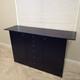 Modern Designer Black Lacquer Sideboard Credenza 58 2 Door 6 Drawer Storage
