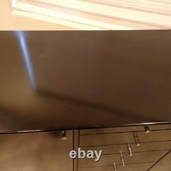 Modern Designer Black Lacquer Sideboard Credenza 58 2 Door 6 Drawer Storage