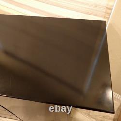 Modern Designer Black Lacquer Sideboard Credenza 58 2 Door 6 Drawer Storage