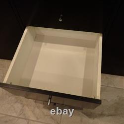 Modern Designer Black Lacquer Sideboard Credenza 58 2 Door 6 Drawer Storage