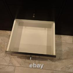 Modern Designer Black Lacquer Sideboard Credenza 58 2 Door 6 Drawer Storage