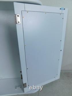 Modern Wall Mount Medicine Cabinet Door Mirror Open Shelves White Deco Style