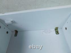 Modern Wall Mount Medicine Cabinet Door Mirror Open Shelves White Deco Style